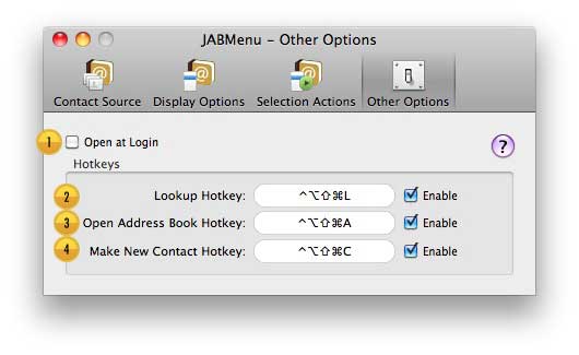 prefs window other options
